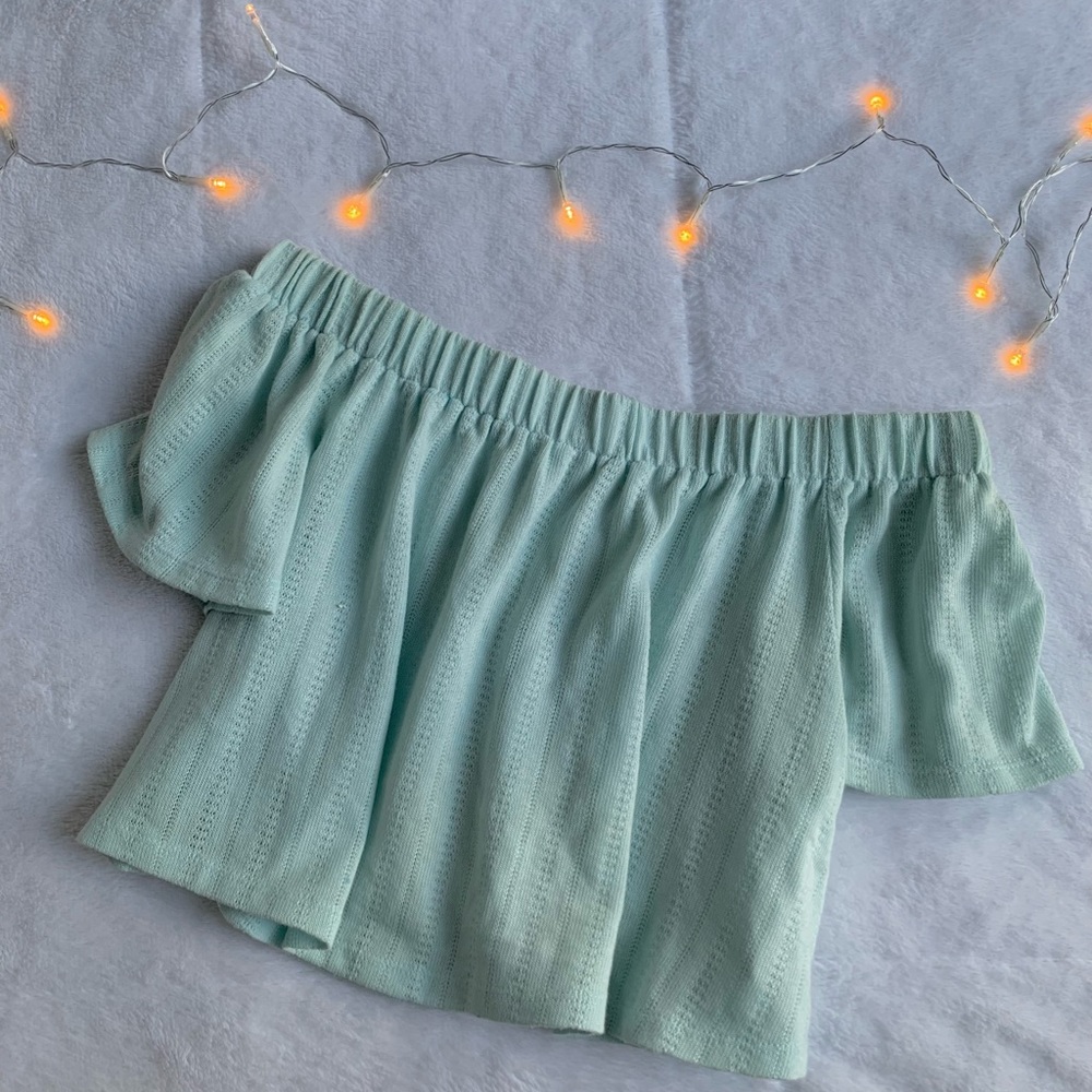 Urban outfitters light blue crop top